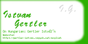 istvan gertler business card